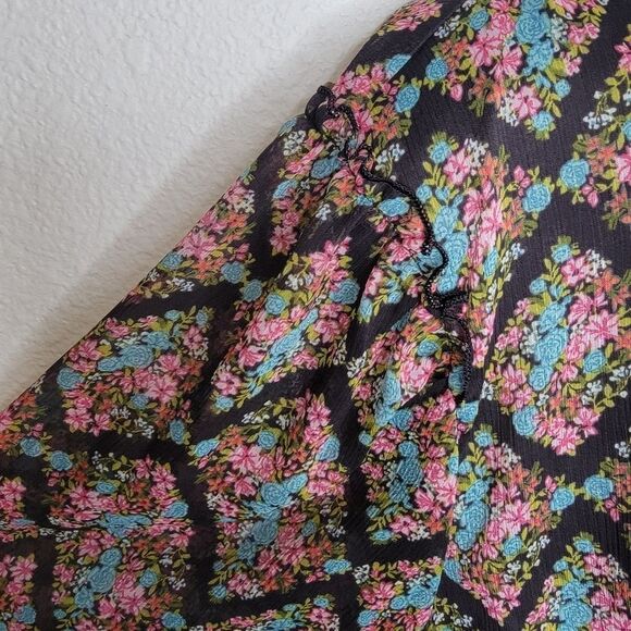 LC Lauren Conrad Plus Size Three Quarter Sleeve Flowy Top 4x - Picture 4 of 8